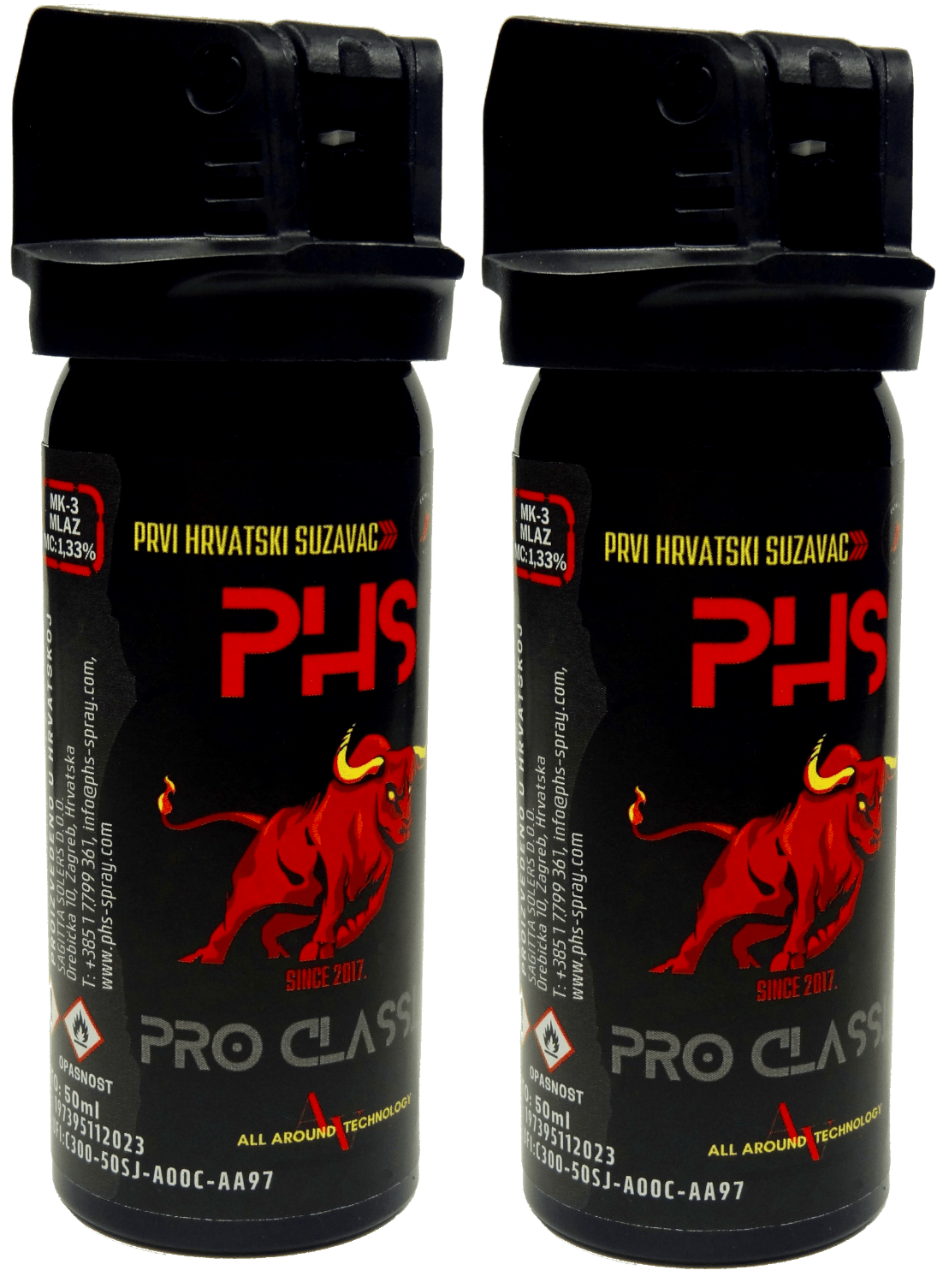 PEPPER SPRAY PHS PRO Classic MC: 1,33%, 50ml (MK-3) – Pepper Sprays - PHS